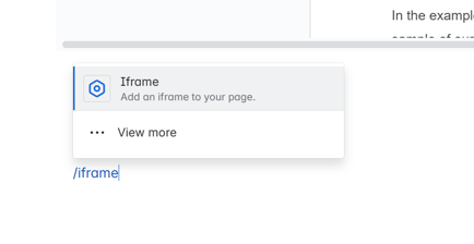 how to add iframe macro in Confluence
